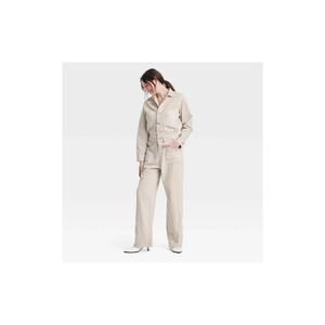 Women's Denim Baggy Jumpsuit - Universal Thread Ecru Size 14 NWT